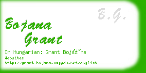 bojana grant business card